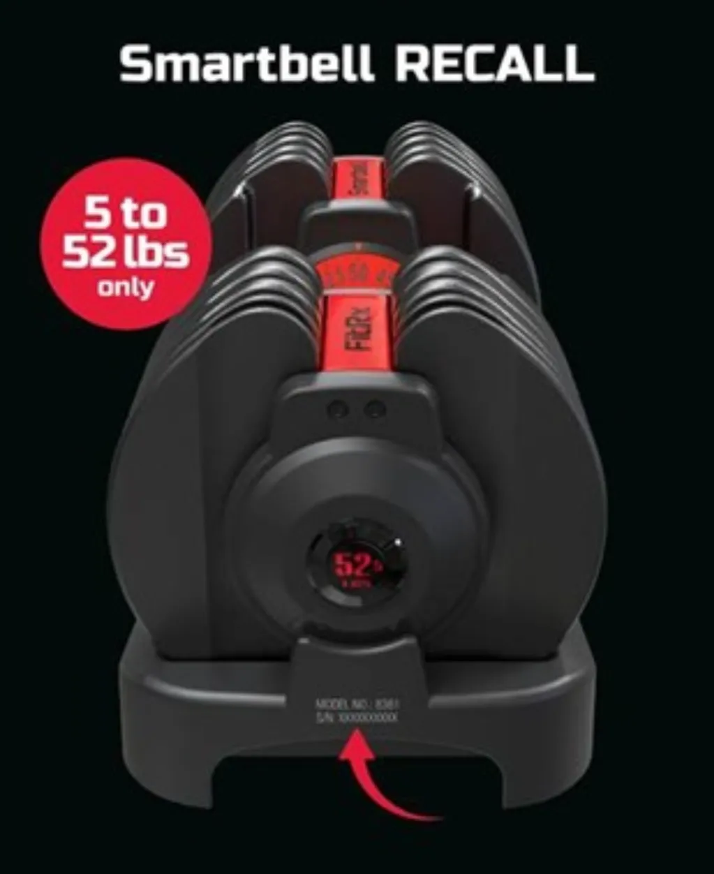 FitRx SmartBell Quick-Select Adjustable Dumbbells
