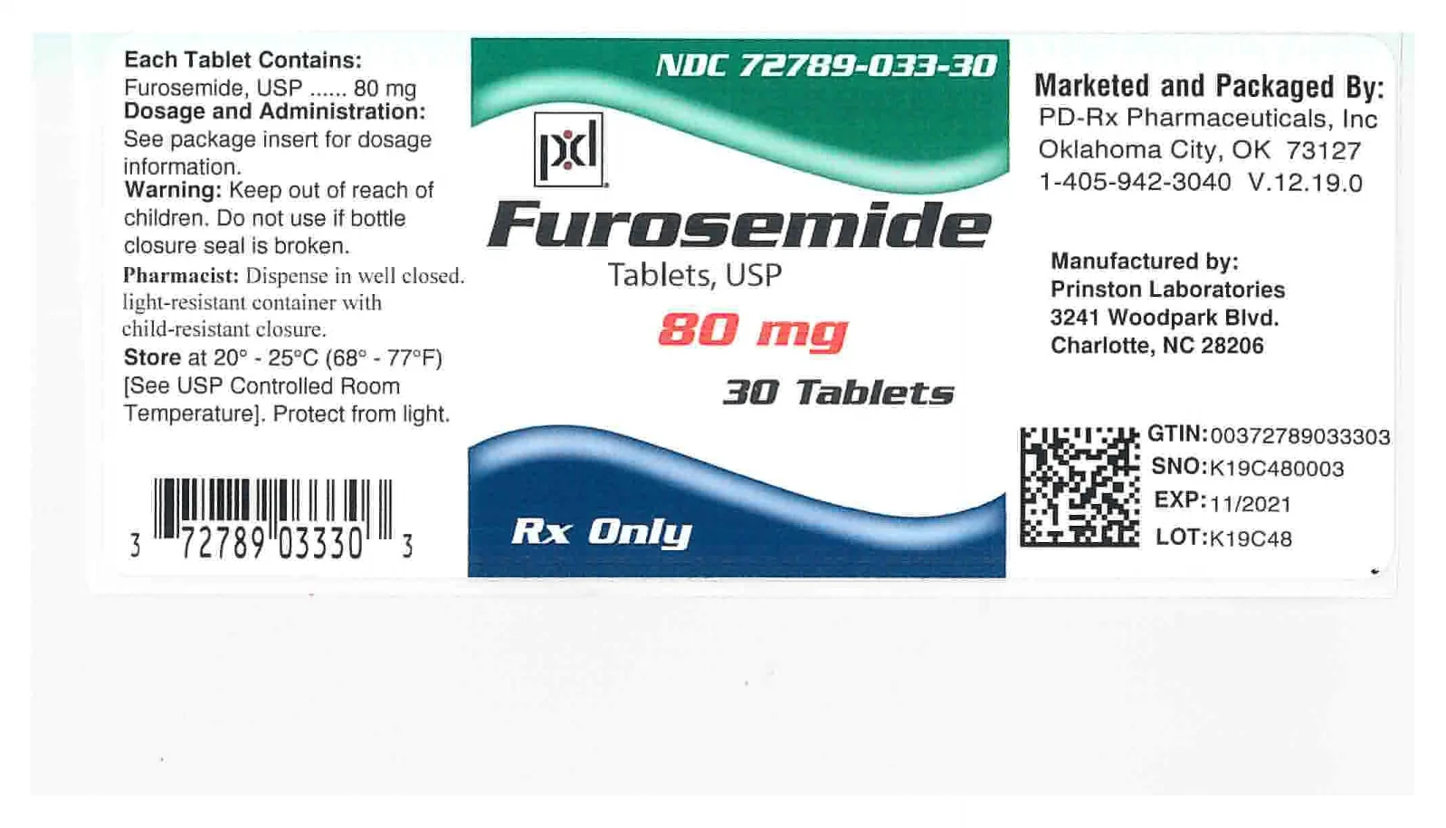 Furosemide Tablets, USP 80 mg