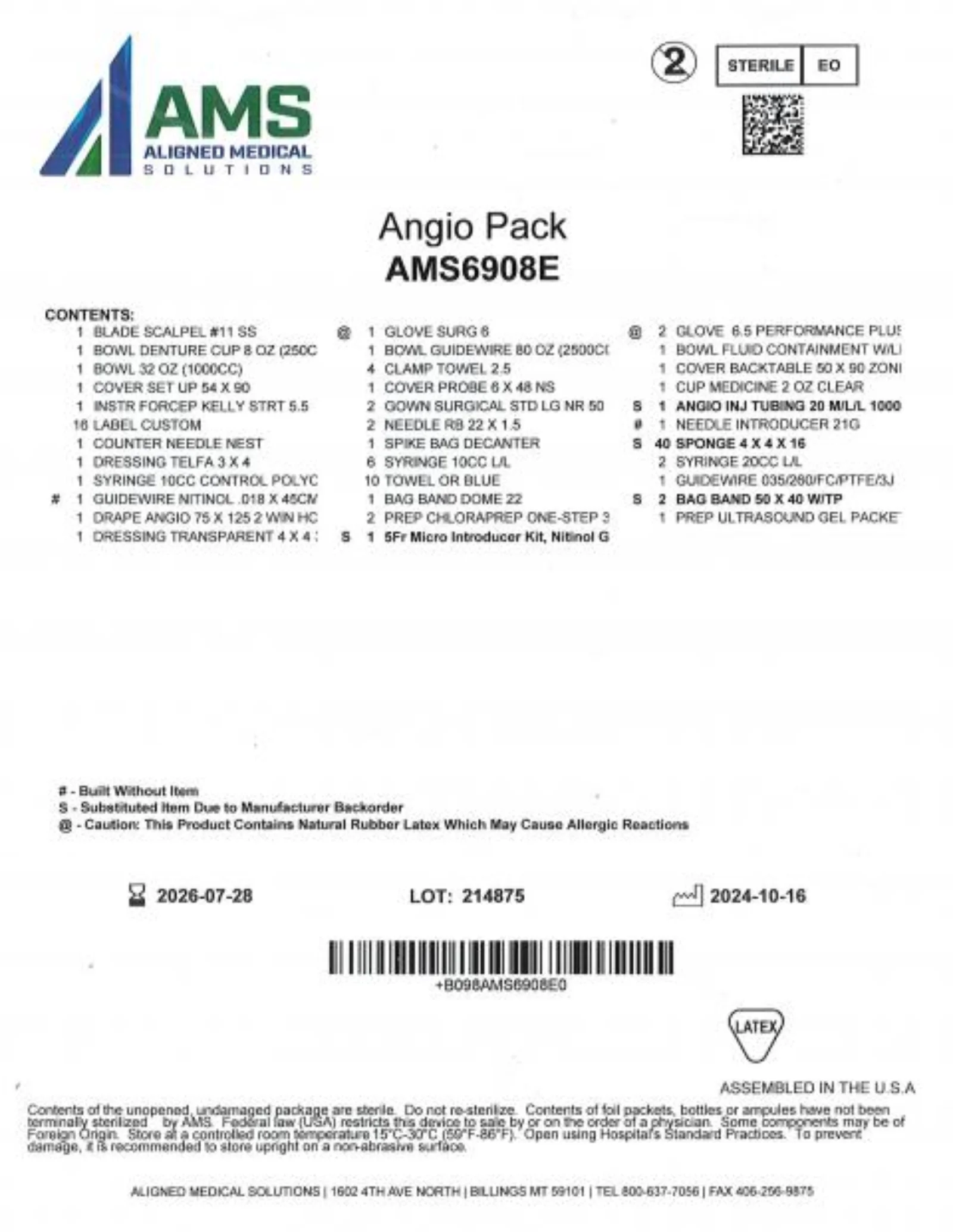 Aligned Medical Angio Pack