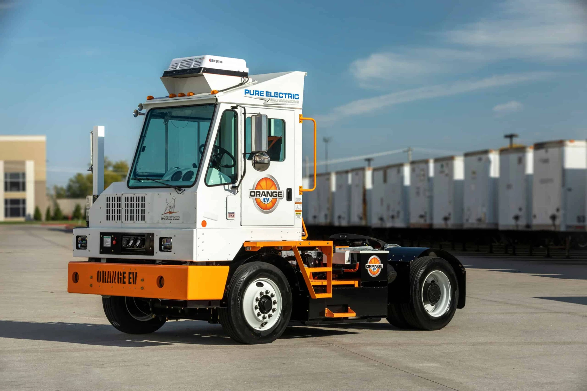Orange EV Terminal Truck Frame Rails