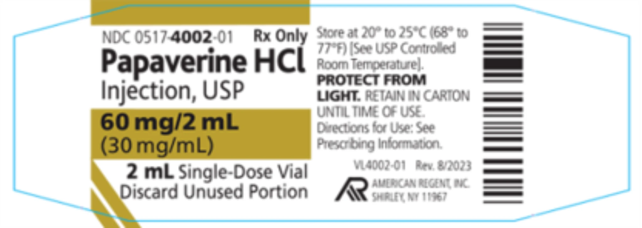 Papaverine Hydrochloride Injection 60 mg/2 mL