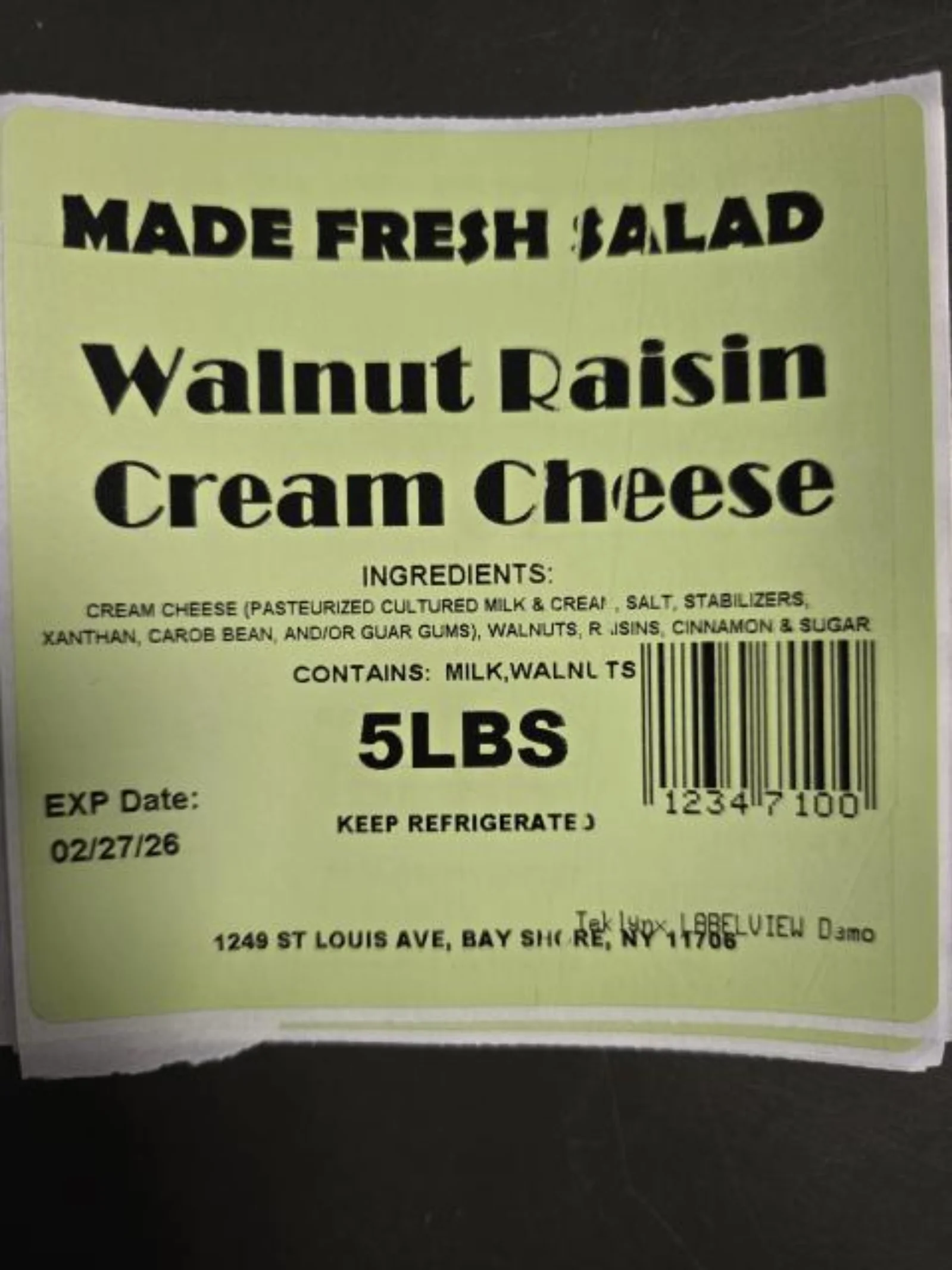 Made Fresh Salads Whipped Cream Cheese