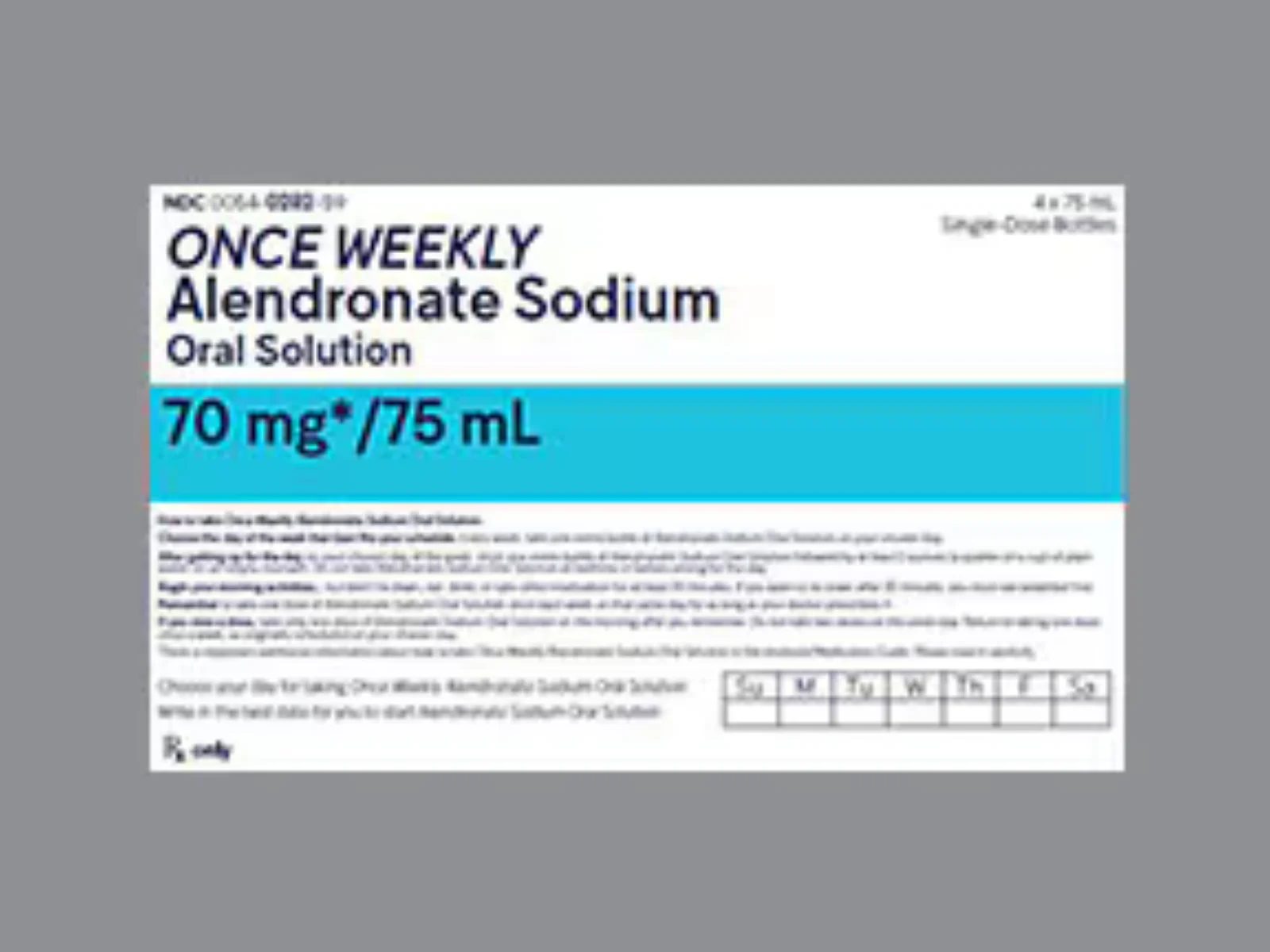 Alendronate Sodium Oral Solution 70 mg/75 mL