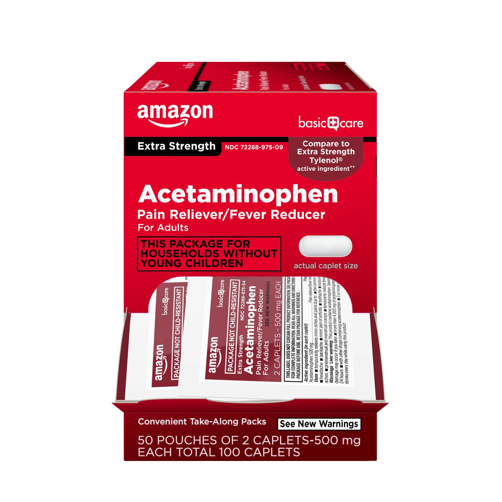 Amazon Extra Strength Acetaminophen Caplets