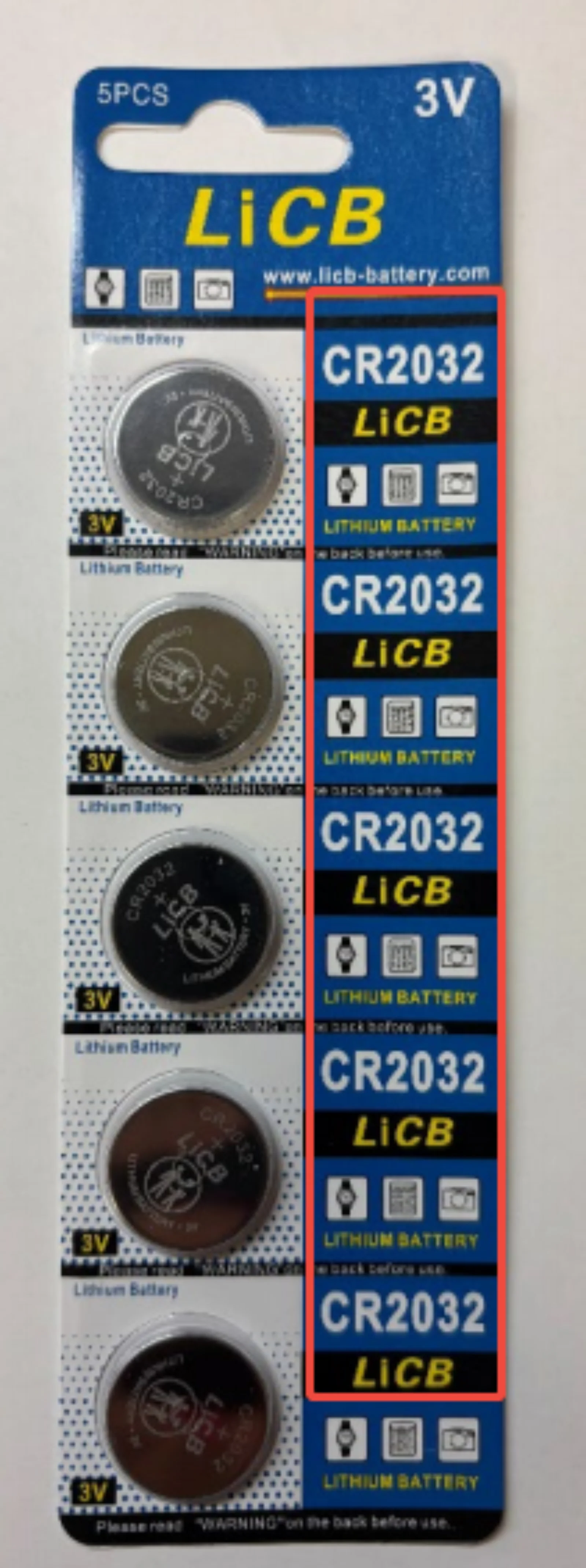 LiCB Lithium Coin Batteries CR2032