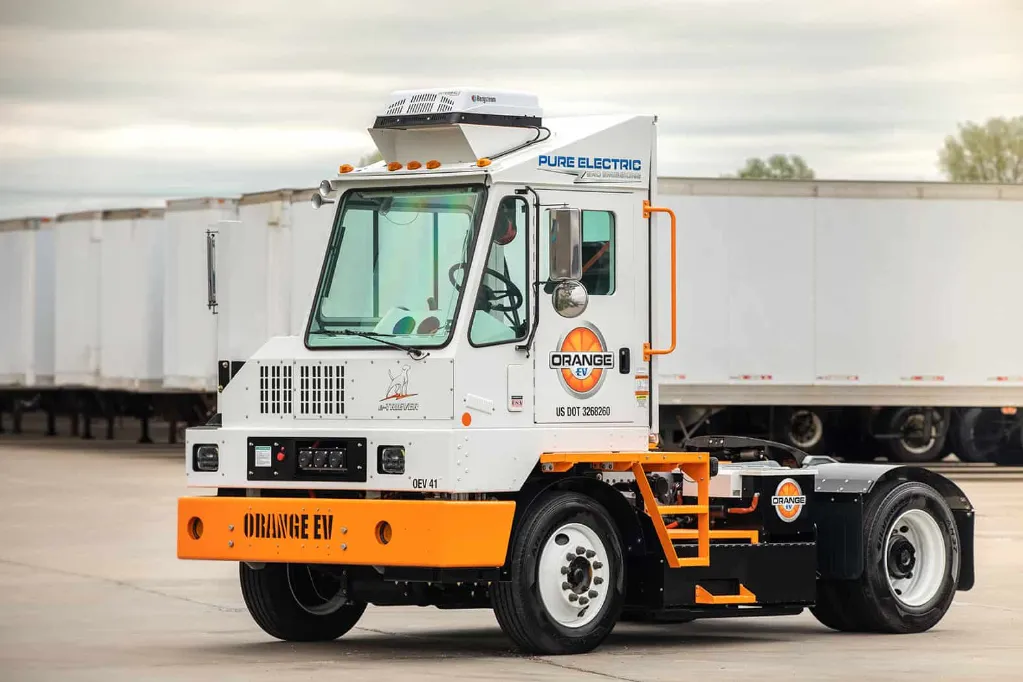 Orange EV Terminal Truck Training Seat