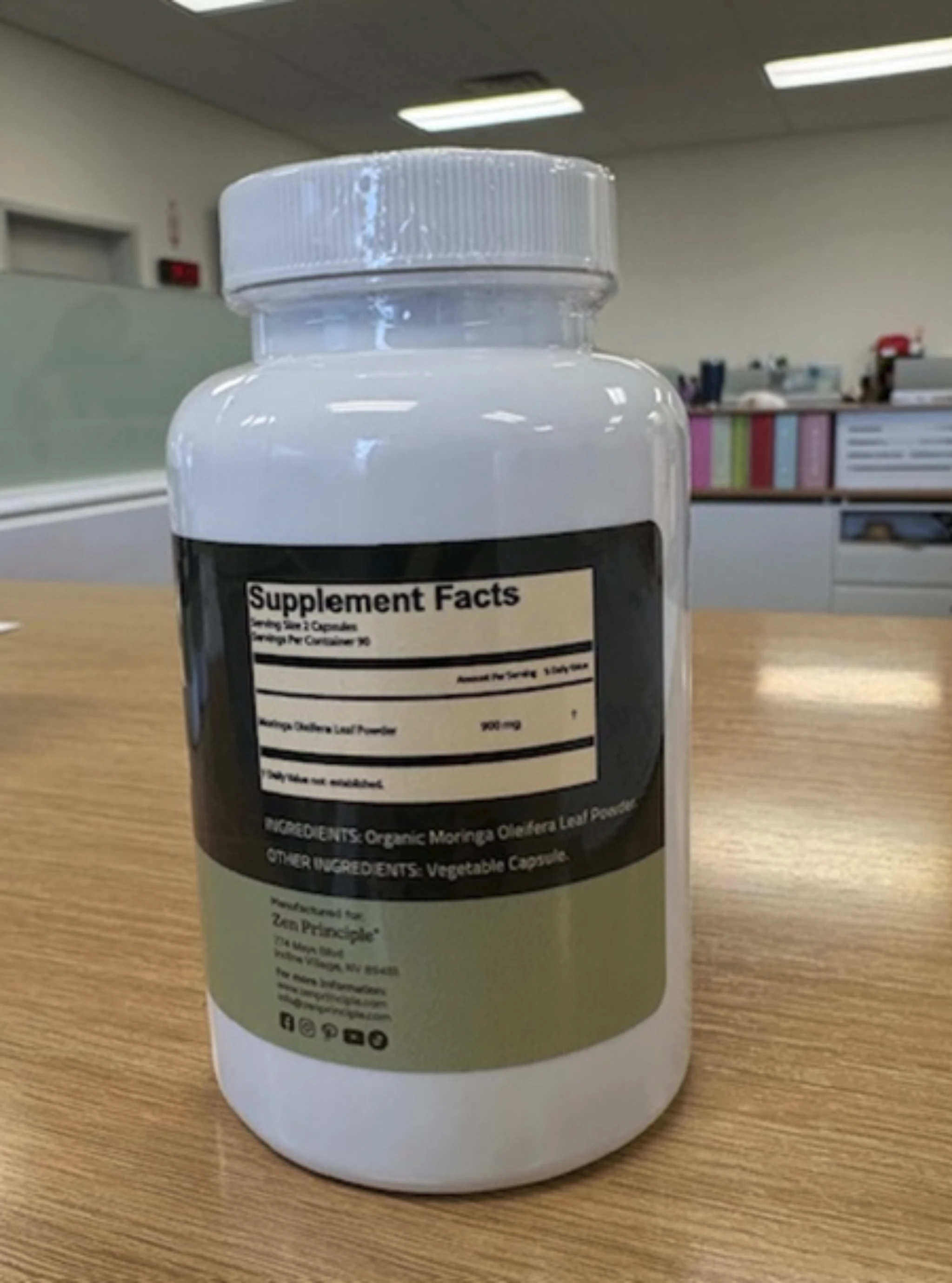 Zen Principle Moringa Leaf Powder Capsules