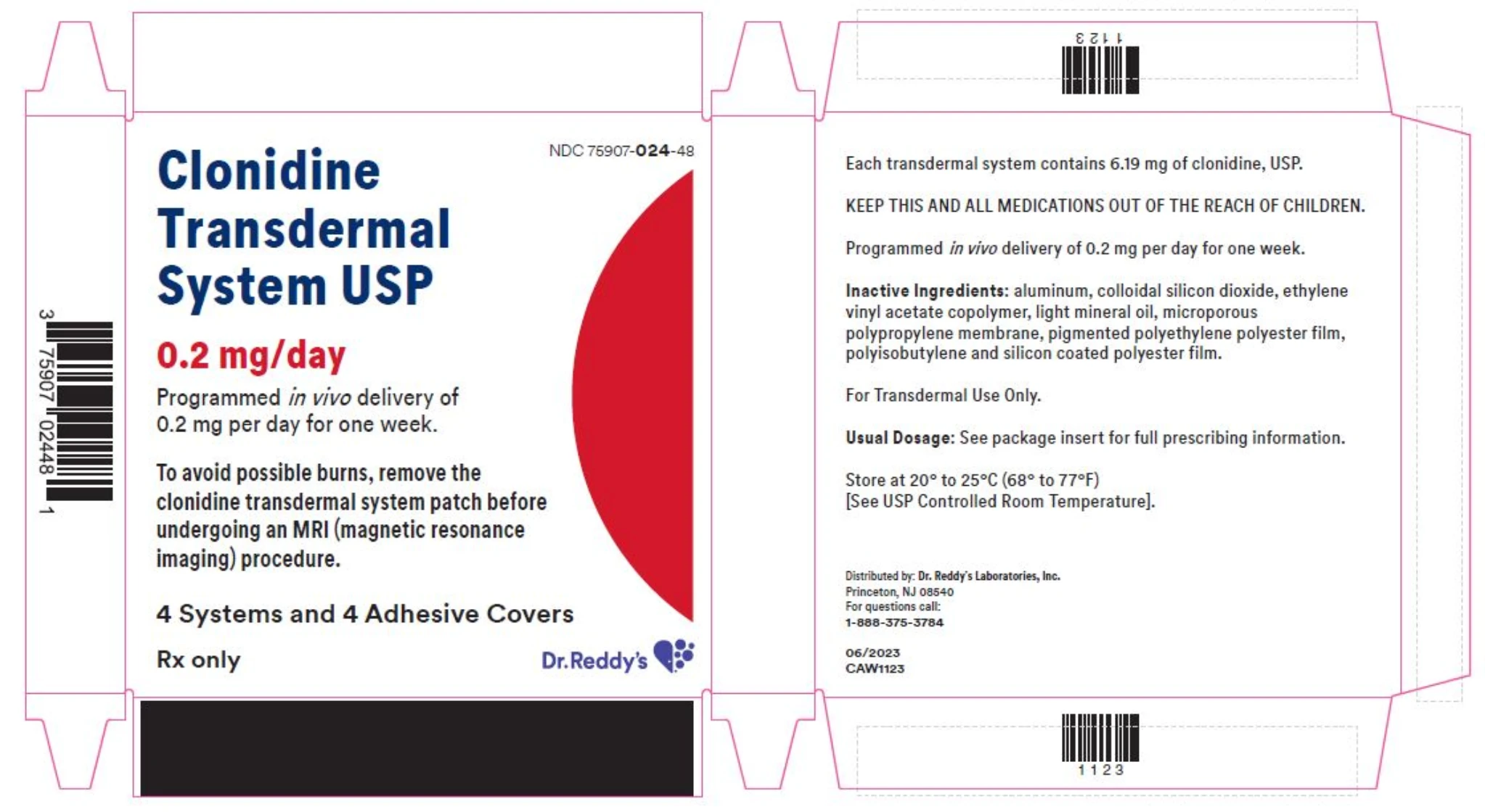 Clonidine Transdermal System 0.2 mg/day