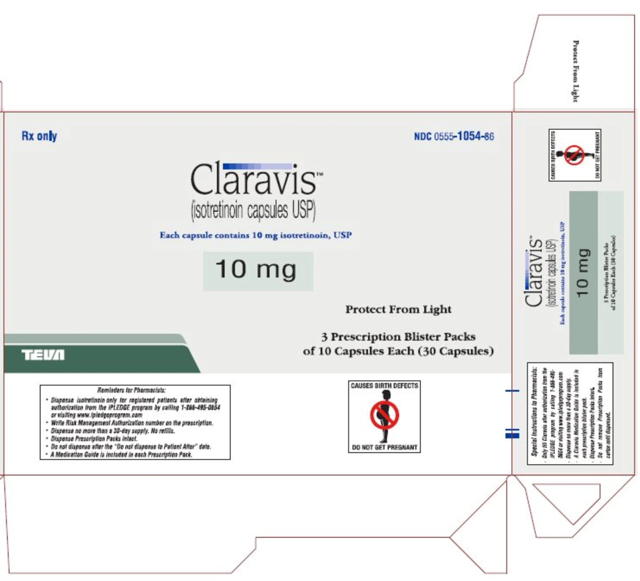 Claravis (isotretinoin capsule, USP) 10 mg