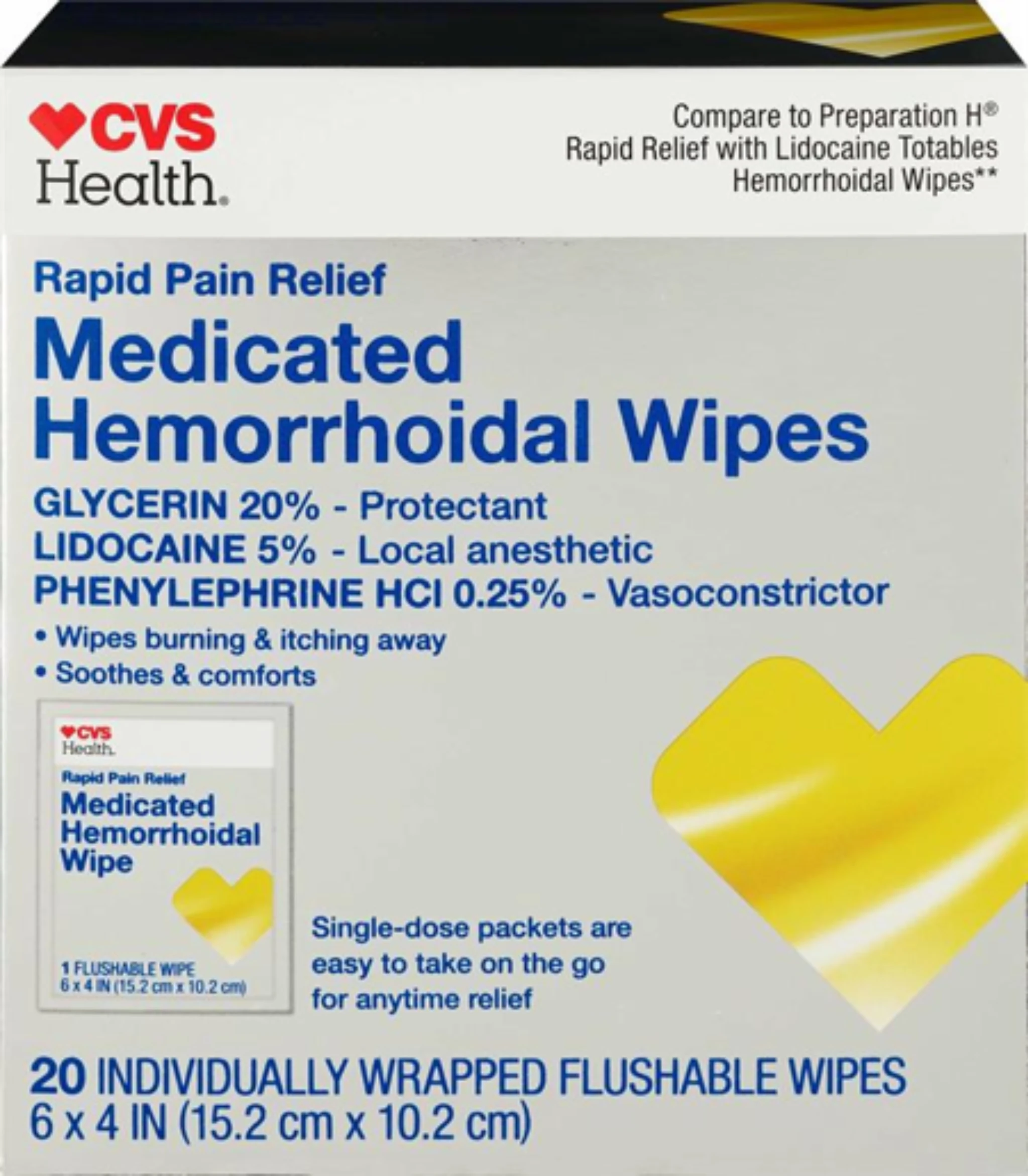 CVS Health Medicated Hemorrhoidal Wipes