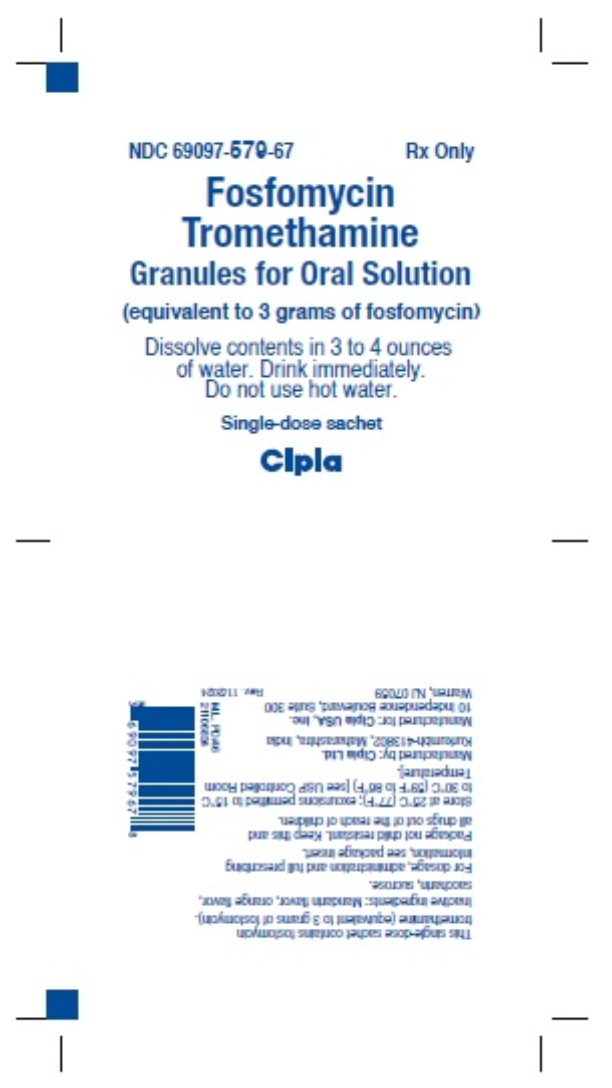 Cipla USA Fosfomycin Tromethamine Granules for Oral Solution