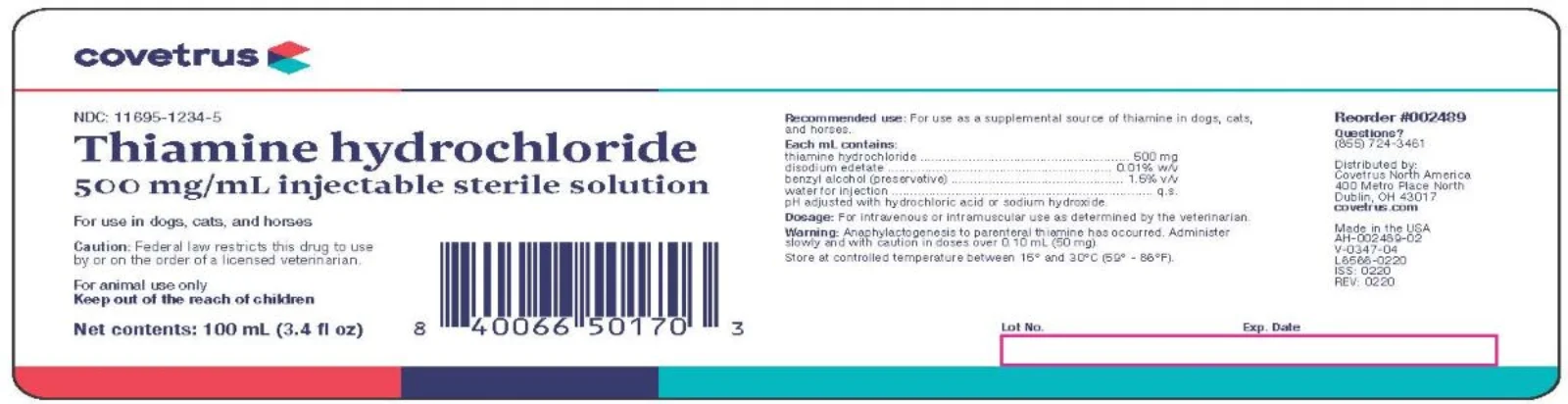 Thiamine HCl Injection