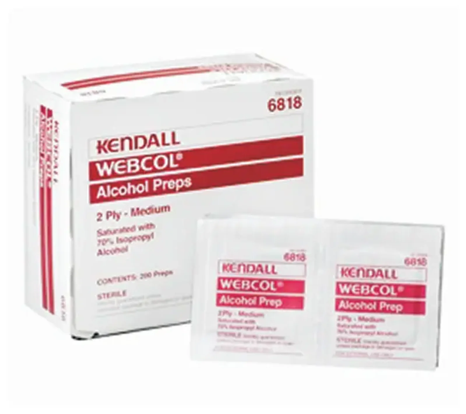Webcol Alcohol Prep Pads (70% Isopropyl Alcohol)