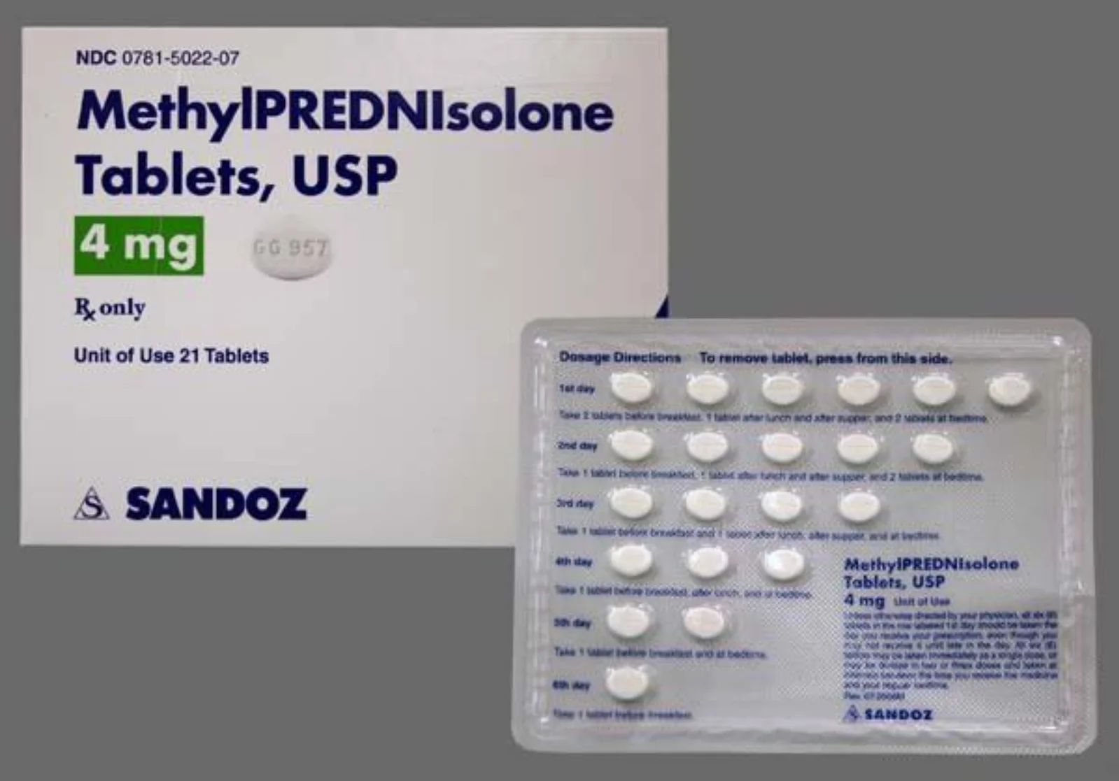 Methylprednisolone Tablets USP Dosepak 4 mg