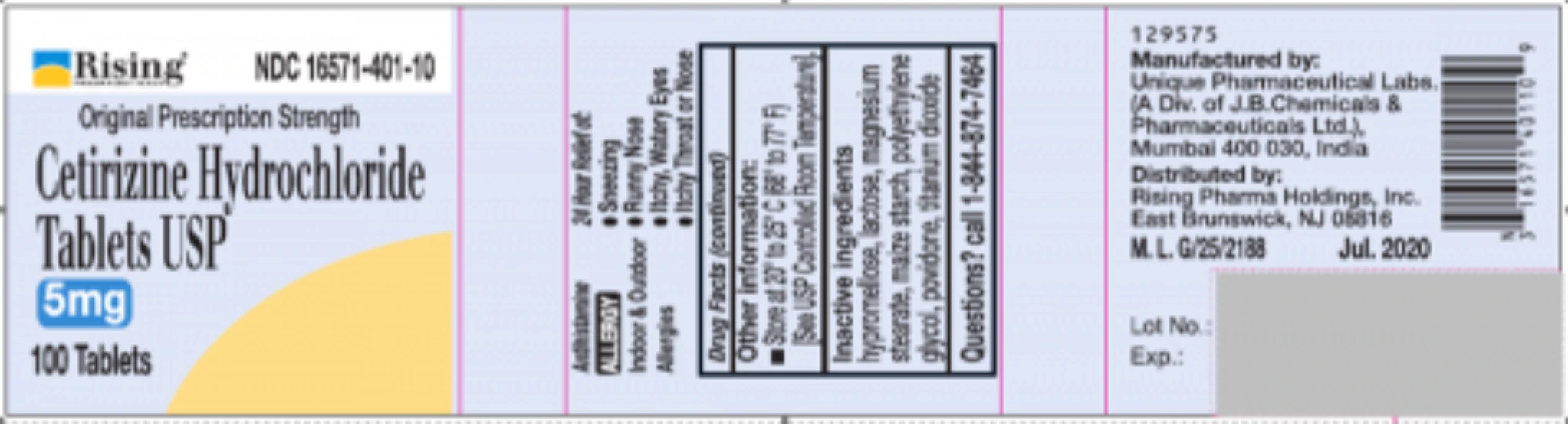 Cetirizine Hydrochloride Tablets 5 mg